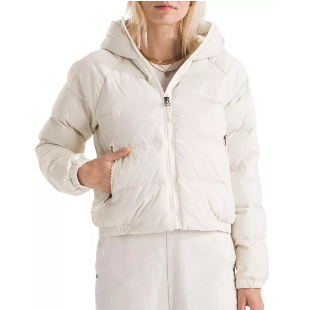 THE NORTH FACE Hydrenalite Down Hoodie Jacket Womens Medium Gardenia White